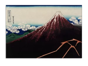 Jolie Estampe Japonaise 36 Vues Mont Fuji “Douche sous le Sommet”