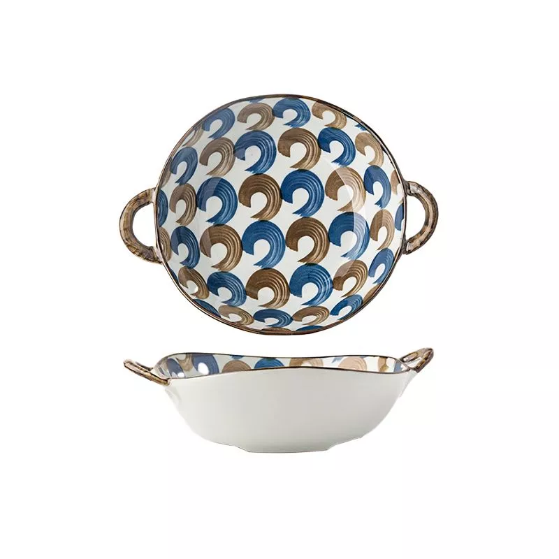 Grand Bol Design Japonais de Soupe Raman Assiette 2 en 1