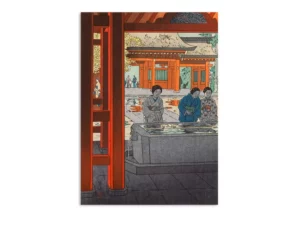 Tableau Japonais Zen & Chic Prière dans Temple à Canvas 380g