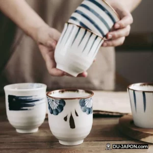 Coffret Cadeau Tasse à Thé Japonais Chic Céramique Lot de 4