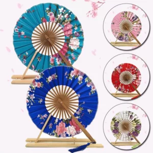 Eventail Japonais Rond Pliable aux 13 Styles