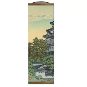 Peinture Japonaise à Dérouler Verticalement Arbres & Temple Zen en 3 Tailles