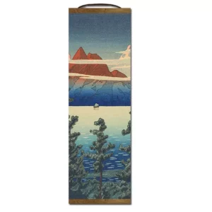 Peinture Japonaise Verticale à Dérouler Lueur du Matin Élégante en 3 Tailles